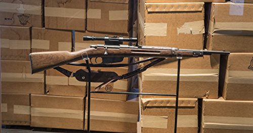 18 x 24 Art Canvas Print of Exhibit showing a duplicate copy of the 6.5 x 52 mm Italian Carcano M91/38 bolt-action rifle equipped with a 4x Hollywood brand scope used by Lee Harvey Oswald the presumpt