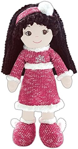 GirlznDollz Jessica Snowflake Doll Burgundy Red, White