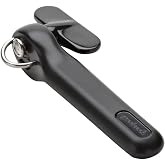 GoodCook Safe-Cut Can Opener with Easy Turn Knob, Black | Perfect for Seniors, Manual Handheld Design with Ergonomic Handle, No Sharp Edges or Food Contact Surfaces