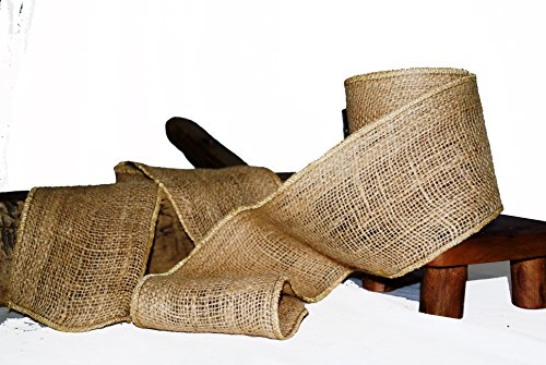 AAYU Burlap Ribbon 3 inch Burlap Ribbon Roll 30 Foot | 7oz Fabric | 100% Natural Burlap Mesh Ribbon, Burlap Wreath Ribbon, Wreath Making Burlap | Eco-Friendly, Natural, Organic Product