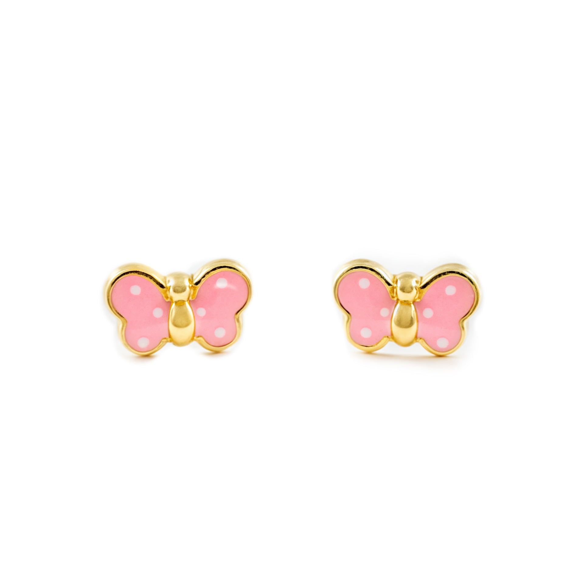 Monde Petit T1663P -18 K Yellow Gold Baby Earrings
