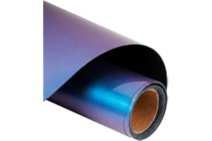 FUNKAKA Chameleon HTV Vinyl Roll Heat Transfer Vinyl, 12" X 9ft Blue to Purple Gradient Iron On Vinyl for T-Shirt Lake Change