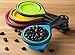 Portable Collapsible Silicone Measuring Cups & Red Measuring Spoons Set Folding 8 Piece BPA Free Food Grade Kitchen Utensil Dry Liquid