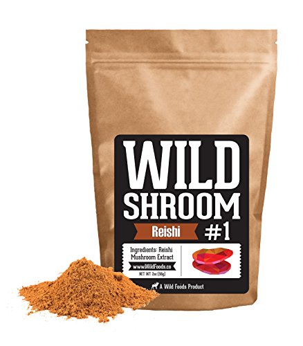 Wild Reishi Mushroom Powder 10:1 Extract by Wild Foods - Herbal Mushroom Powder for Concentration, Mood, Health (8 ounce)