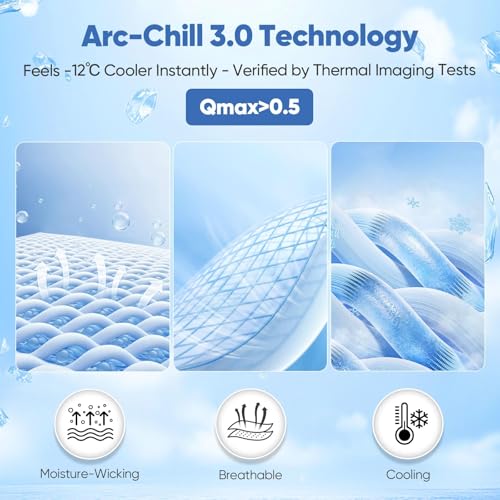 Marchpower Cooling Blanket, Arc-Chill 3.0 Summer Blanket Double-Sided Cooling Blanket, Soft and Breathable Knit for Sweats Loafers Warm Sleepers, 150 x 200 cm, Cream