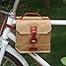 TOURBON Waterproof Canvas Bike Pannier Bag Bicycle Frame Packthumb 4