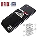 [2pc] Phone Card Wallet - Ultra-Slim Self Adhesive Double Secure RFID-Blocking Phone Pocket,Credit Card Holder Sleeves Phone Wallet Sticker for All Smartphones (Black)