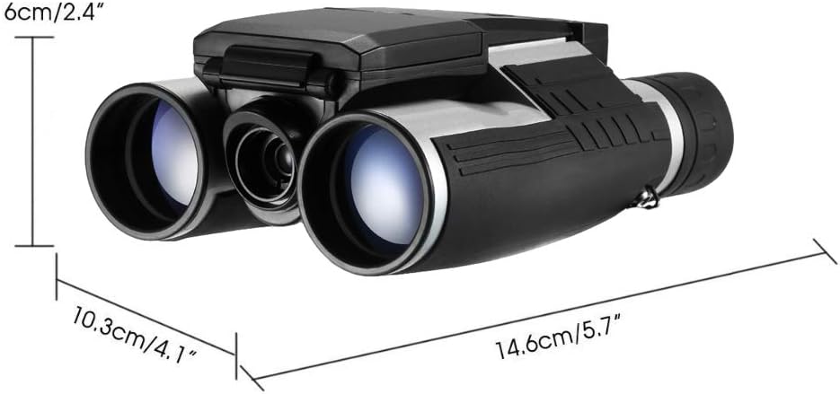 Camonity 5M 2" LCD 16GB Digital Binocular with Camera 12X Zoom Video Photo Recorder Camcorder for Bird Watching Football Game Concert : Camera & Photo