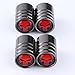 TK-KLZ 5Pcs Red Skull Logo Car Bike Scooter Tires Valve Stem Caps for Jeep Dodge Mercedes BMW Mustang Volvo Chevrolet Nissan Audi VW Ford Honda Toyota Jaguar Decorative Accessories