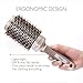 Baasha 2 Inch Medium Round Boar Bristle Ceramic Barrel Hair Brush for Women - Ideal for Blow Drying and Flipping Medium Length Hair