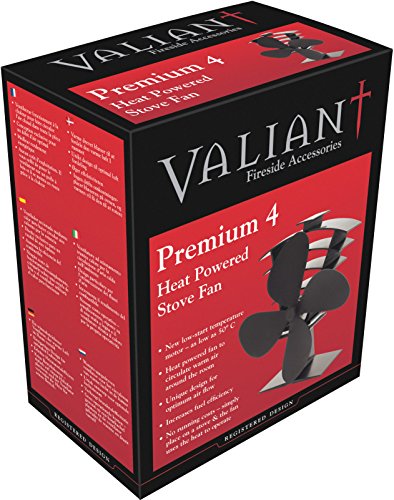 Valiant FIR361 Premium 4 Heat Powered Stove Fan, Satin Black - Thumbnail 6