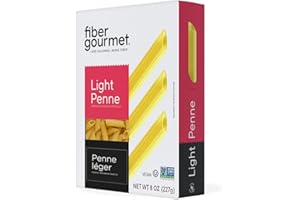 Fiber Gourmet Pasta - Light Penne Pasta - Low Net Carb, Fibre-Rich, Low Calorie, Healthy Pasta - Made in Italy, Kosher, Vegan