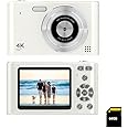 Digital Pocket Camera with 16X Zoom, 64GB Memory, FHD 1080P, Anti Shake - Compact Small Camera Gift for Boys Girls Kids (White)