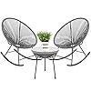 Best Choice Products 3-Piece Outdoor Acapulco All-Weather Woven Rope Patio Conversation Bistro Set w/Glass Top Table and… 513VRh4hd8L