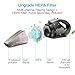 isYoung Car Vacuum Cleaner with LED Light, 4500PA Stronger Suction Portable Auto Vacuum Cleaner, DC12-Volt Wet/Dry Handheld Vacuum Cleaner with Carrying Bag, One Extra HEPA Filter - Black Silver