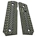 EXEL Cool Hand 1911 Full Size G10 Slim Grips, 3/16 Thin, Big Scoop, Ambi Safety Cut, OPS Texture, These Grips Only Work with Short Bushings, OD Green/Black, HH1S-J1S-21