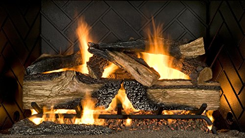 Sure Heat CS30DBNL-60 Vented Gas Fireplace Logs, 30", Charred Oak