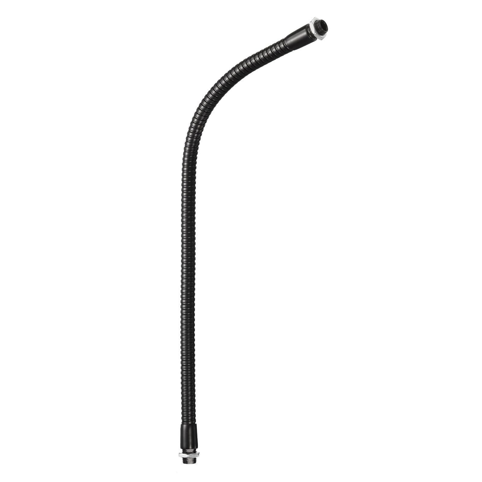 PATIKIL 14" Universal Gooseneck Hose, M10 Fine Thread Metal Bendable Hose Flexible Arm Gooseneck Tube Extension for Multifunction DIY, Black — image 1