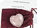 Fundamental Rockhound Products: (1131-H) 30mm Rose Quartz Pocket Heart gemstone crystal with carrying pouch, info card, stone certification, tumbled stone