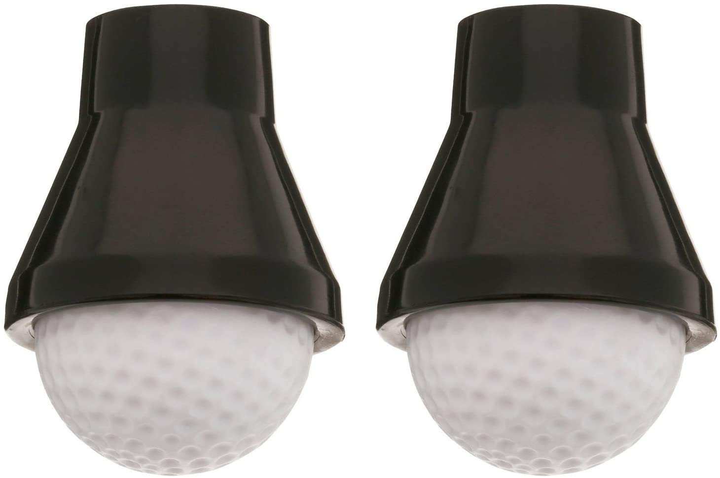 MUXSAM 2Pcs Golf Ball Retriever Putter Sucker Finger Pick Up Training Aids Black