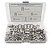 HVAZI 160PCS Metric M3 M4 M5 M6 M8 M10 Stainless Steel Rivet Nut Threaded Rivetnut Insert Nutsert Assortment Kit