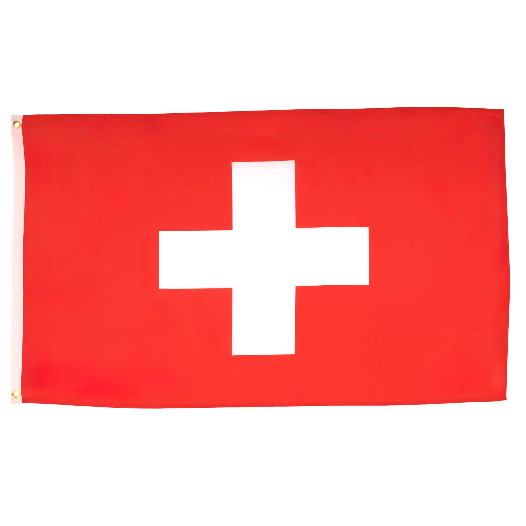 AZ FLAG - Switzerland Flag - 3x5 Ft - Light Polyester Swiss Banner with Two Brass Eyelets - Fade Resistant - Vivid Colors - 3' x 5' Feet - 150x90 Cm — image 1