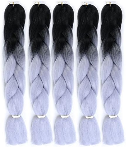 JINKAILI HAIR Ombre Jumbo Braid for Black Women Hair Extensions 5Pcs/Lot 100g/Pc High Temperature Kanekalon Synthetic Fiber for Twist Braiding Hair