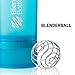 BlenderBottle Shaker Bottle with Pill Organizer and Storage for Protein Powder ProStak System, 22-Ounce, Teal