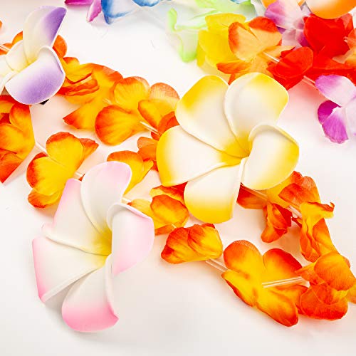 Hawaiian Luau Party Supplies-Hawaiian Leis(40Ct) with Hawaiian Flower Hair Clips(20pcs), Perfect for Your Hawaii Luaus - Thumbnail 2
