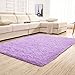YJ.GWL Soft Shaggy Area Rugs for Bedroom Fluffy Living Room Rugs Nursery Girls Carpets Kids Home Decor Rugs 4 x 5.3 Feet Purple