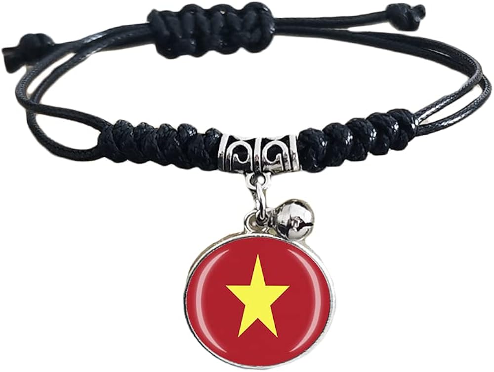 Vietnam Flag Style Adjustable Weave Bracelet Travel Souvenir Gift