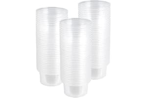 WOLEDOE 1oz Crested Gecko Food Cups, 100Pcs Reptile Plastic Feeding Dish