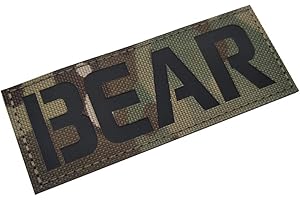 TAIFENG 4PC New Russia Escape from Tarkov Bear USEC IR Reflective Patch Tactical Military Badges Decorative Appliques Hook and Loop Fastener Backing (Color-c)