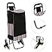80 lbs Heavy Duty Folding Hand Truck & Dolly, Assisted Hand Truck Luggage Cart for Personal, Moving, Travel and Shopping Use