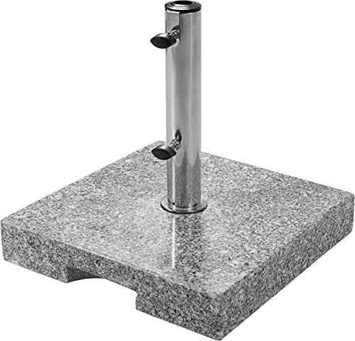 Doppler Granitsockel 25kg I Schirmständer mit Griff-Mulde für Transport I Sonnenschirmständer für Sonnenschirme mit max. 200cm Schirmdurchmesser & 2,5