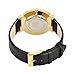 Dovoda Mens Gold Tone Watches Quartz Black Calf Leather Waterproof Wrist Watch