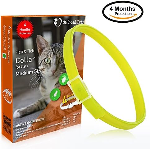 Beloved pets Flea and tick Collar (100% Safe and effective) - Flea Control Collar for Cats and kittens - Unique formula for quick and long lasting protection for cats