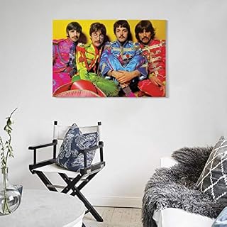 XYDQ Poster décoratif sur toile du groupe de rock The Beatles pour salon, chambre à coucher 40 x 60 cm - Les Beatles, Paul McCartney, John Lennon, RIngo Starr, George Harrison XYDQ Poster décoratif sur toile du groupe de rock The Beatles pour salon, chambre à coucher 40 x 60 cm – Image 5
