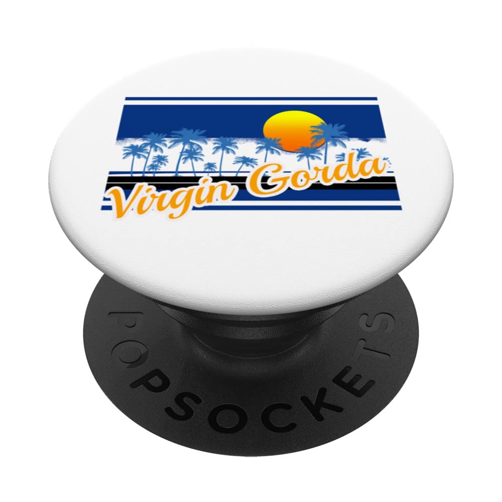 Virgin Gorda Vintage Surf Style Retro Beach PopSockets Swappable PopGrip