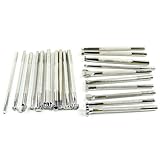 ZJchao 20 Pcs Leather Working Saddle Making Tools Craft Tool Leather Craft Stamp Kits