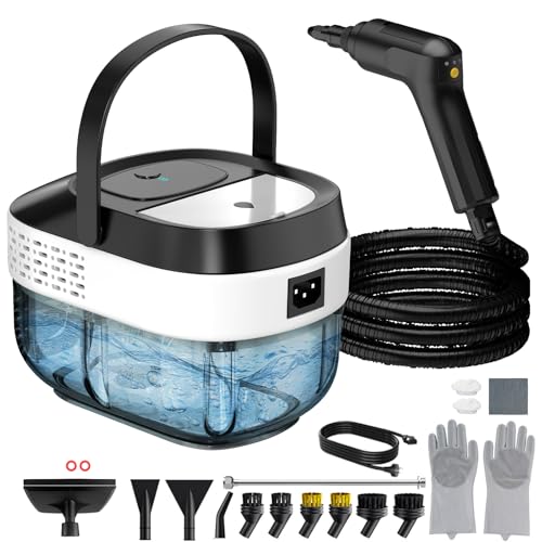 Steam Cleaner 1.6L, Adjustable Pressurized Steamer for cleaning, 15s Heat-Up, 2500W Handheld Steamer Cleaning for Home|Car|Tile|Floor, Multi-Surface Cleaning Machine with 22pcs Accessories