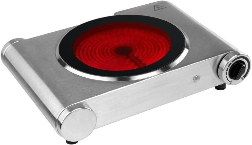 Techwood ES3101C Electric Ceramic Cooktop,1200Watt Single