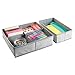 InterDesign Set of 2 Fabric Dresser Drawer Storage Organizer – Storage Solution for Underwear, Socks, Tights, Accessories, Gray