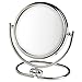 JERDON Model's Choice Two-Sided Tabletop Makeup Mirror - Makeup Mirror with 10X Magnification & Swivel Design - Portable 3-Inch Diameter Mirror in Chrome Finish - Model MC310C