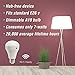 Fox&Summit FS-LB100 LED Light Bulb, Dimmable, Multi-Color, WiFi Enabled Smart Light Compatible with Alexa and Google Assistant, No Hub Required