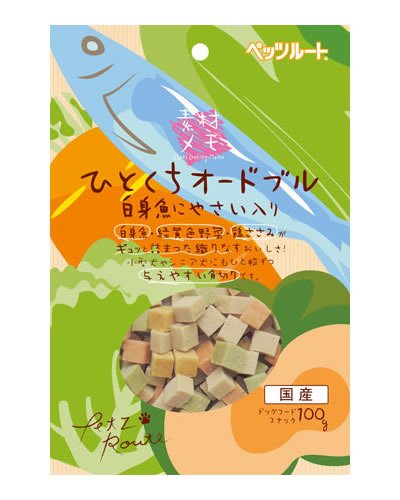 ペッツルート (Petz Route) 素材メモ ひとくちオードブル 白身魚にやさい入100g商品画像
