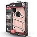 Zizo Bolt Series Compatible with iPhone X Case Military Grade Drop Tested with Screen Protector, Kickstand and Holster iPhone Xs Rose Gold Black