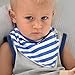 Stadela Baby Adjustable Bandana Drool Bibs for Drooling and Teething Nursery Burp Cloths 4 Pack Baby Shower Gift Set for Boys - Nautical for Sailor with Whales Anchors Stripes Boats Yachts