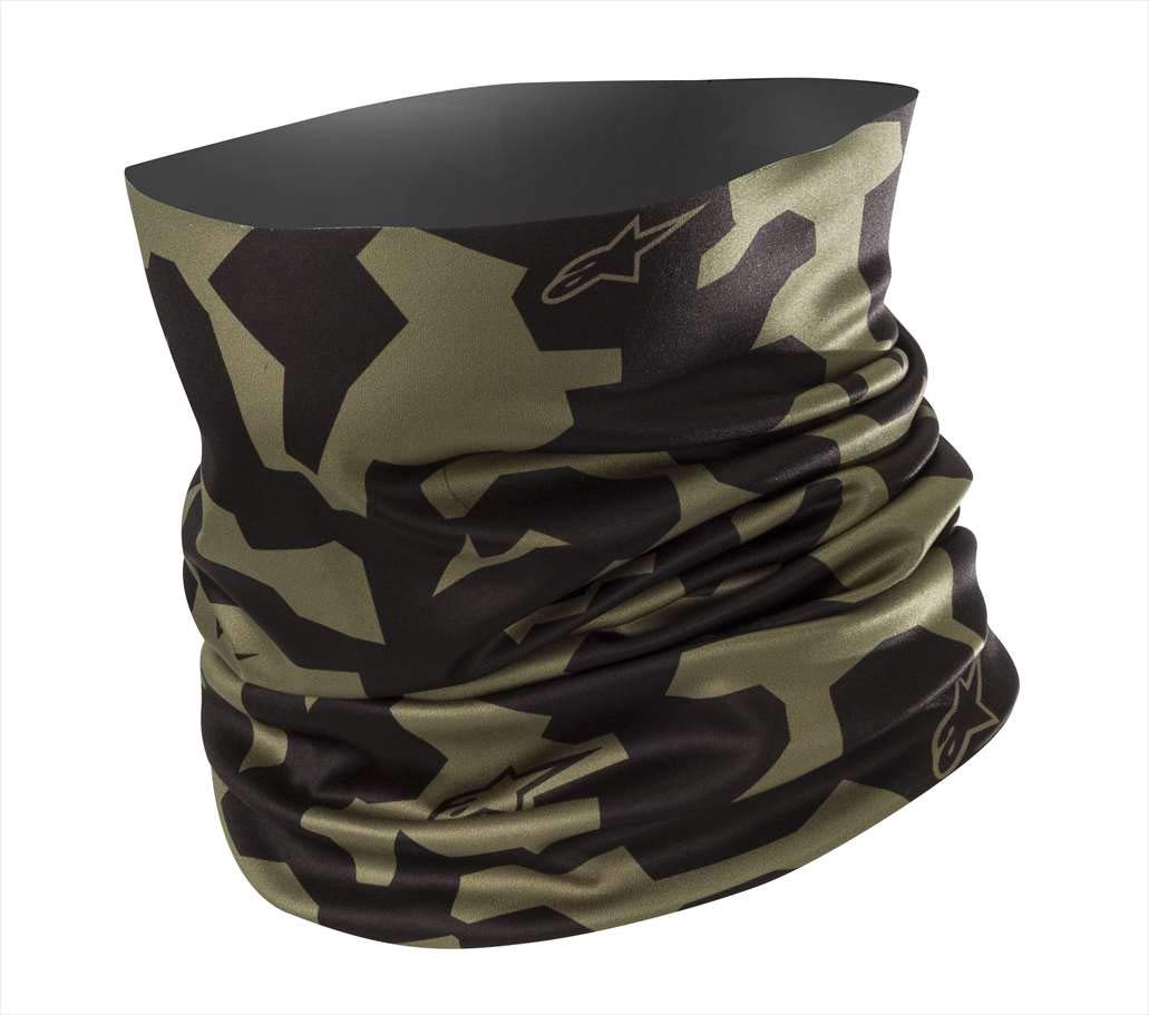Alpinestars Camo Neck Tube Military Green Black, Black, One Size