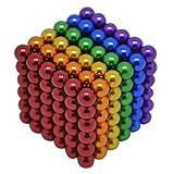 HAJUGADOR 5MM 216 Pieces Magnetic Ball Set Sculpture Building Blocks Toys Perfect for Crafts, Intelligence Learning Magnets Cube Provides Relief for Anxiety, Autism, ADHD (6 Color, 5MM)